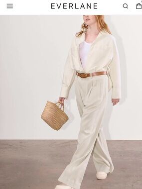 Everlane THE DRAPER PLEATED PANT IN BUTTERSMOOTH